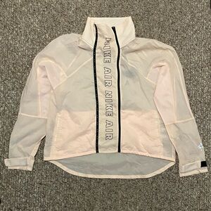 Nike Air Women's Blush Pink Water Repellent Running Jacket Womens Large Full-Zip